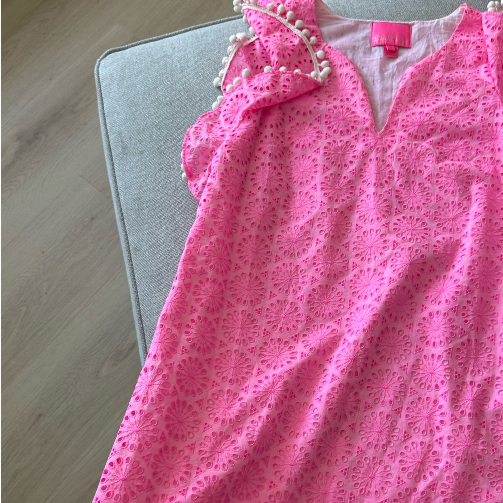 Pink Eyelet Lilly Pulitzer Dress - Picture 4 of 8